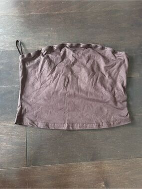 SHEIN Rust Brown Strapless Tube Top
